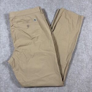 Vineyard Vines Performance Khaki Chinos Flat Front Pants Men's Size 38x33 EUC